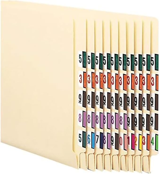 File Right Number Labels Roll – Color-Coded Numeric Filing Labels, 1-5/8" × - Image 6