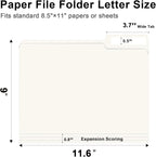 File Folder, RAZCC 150 Pack 1/3 Cut Tab File Folders Letter Size, Folders - Image 2