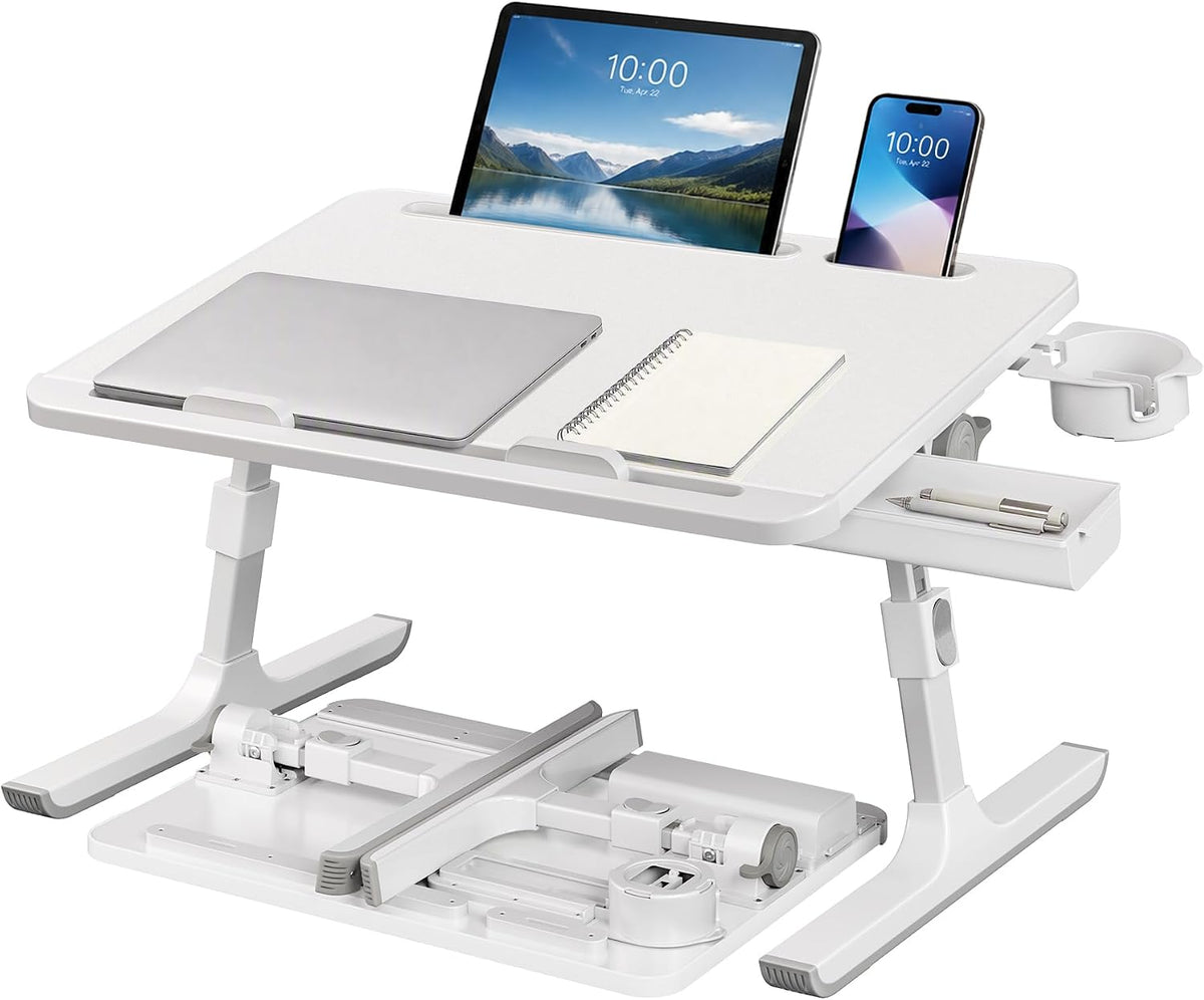 SONGMICS HOME Lap Desk, Height & Angle Adjustable Laptop Stand for Bed