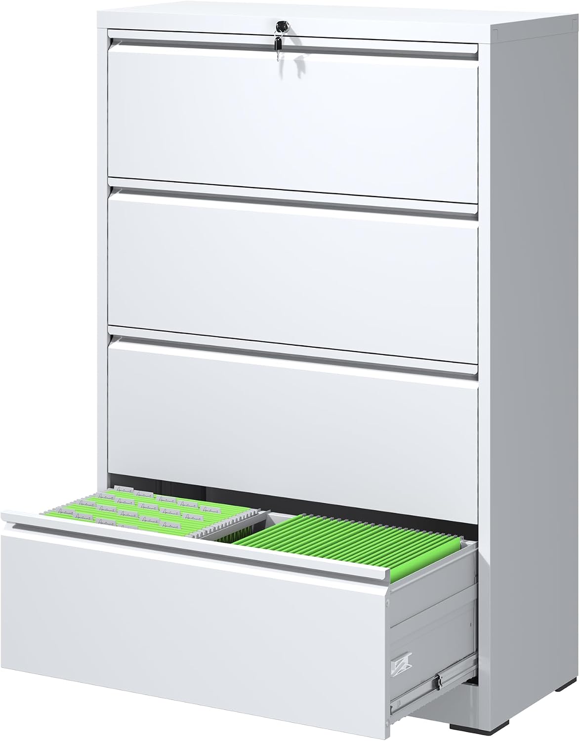 FLIXELIO File Cabinets 4 Drawer, Metal Office Storage Filing Cabinet