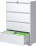 FLIXELIO File Cabinets 4 Drawer, Metal Office Storage Filing Cabinet by FLIXELIO