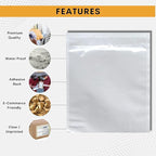 200 Pack 6"x9" Shipping Label Sleeves – Clear Self-Adhesive Packing Slip Pouches - Image 5