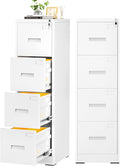INTERGREAT 4 Drawer File Cabinet, Tall Locking File Cabinets by INTERGREAT
