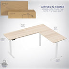 VIVO Electric Corner 75 x 63 inch L-Shaped Standing Desk, Memory Height - Image 6