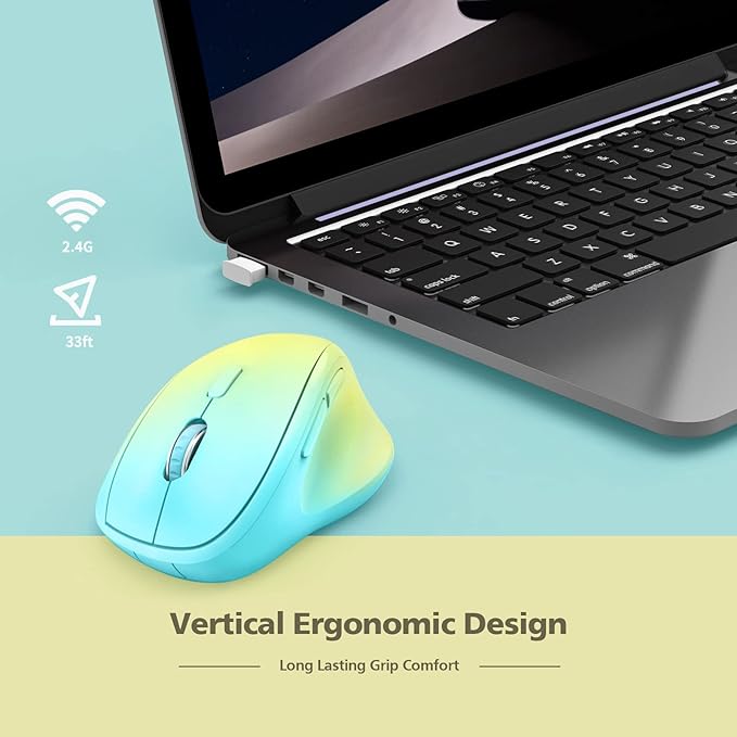 Ergonomic Wireless Mouse with USB Receiver - Image 4
