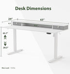 Agilestic 63 x 24 Inches Electric Standing Desk - Image 3