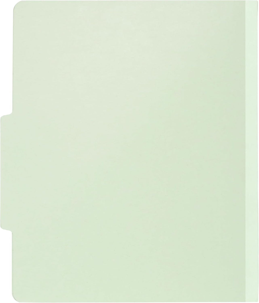 Blue Summit Supplies 10 Classification Folders, 2 Divider, Gray Green | Heavy-duty, letter size, 2 in expansion, 2 prong fasteners, 2 dividers, for medical and legal files