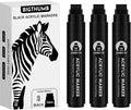BIGTHUMB 3 Pcs Black Jumbo Permanent Markers: 15mm Wide Tip Thick Acrylic Paint by BIGTHUMB
