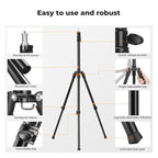 K&F CONCEPT Extendable Photography Stand, Adjustable 6.56ft/78.7"/2M Aluminum - Image 5