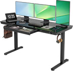 Claiks Glass Standing Desk by CLAIKS