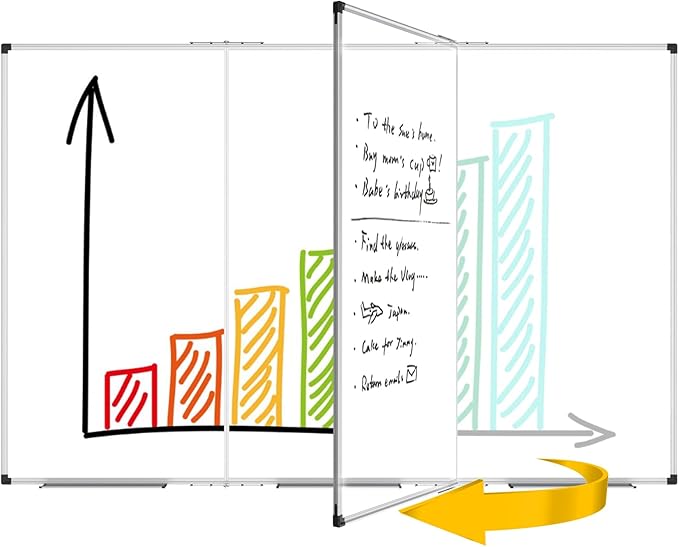 XBoard 118 x 48 Inch Magnetic Dry Erase Board, Oversized Foldable Whiteboard - Image 2