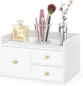 Bamboo Desk Organizer with Drawers Wooden Desktop Storage Drawers by Unknown