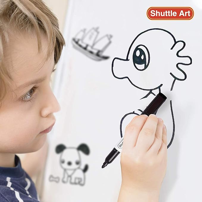 Shuttle Art Dry Erase Markers, 15 Pack 3 Colors Magnetic Whiteboard Markers - Image 7