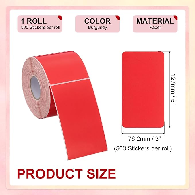 PATIKIL 3 x 5 Inch Rectangle Inventory Color Coding Labels 1 Roll, Square - Image 2