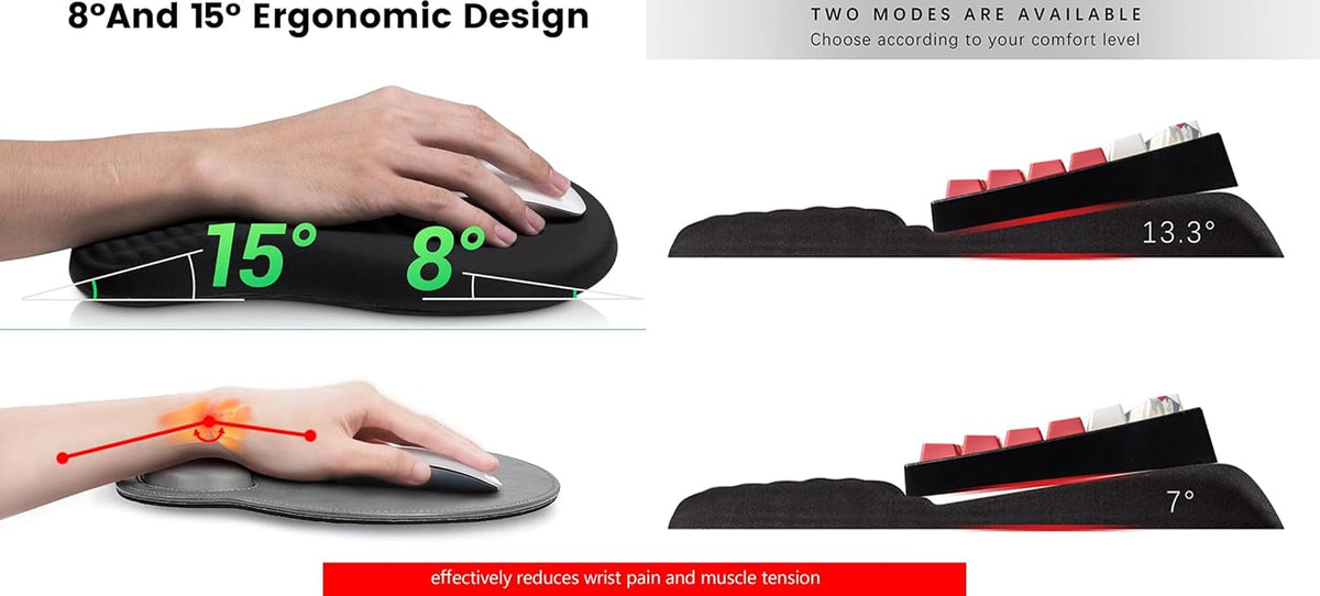 Keyboard Wrist Rest -Ergonomic Keyboard Stand with Wrist Rest- with Carpal Tu...