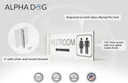 ALPHA DOG SIGNS Corridor Projecting Hallway Bathroom Sign, Left Arrow, - Image 3