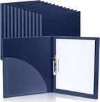 Teling 12 Pack Punchless Clamp Binder Folder 8.5 x 11 Inch Ringless Binder Holds by Teling