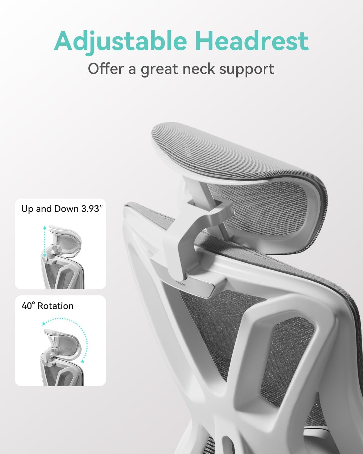 Hbada P5 Ergonomic Office Chair, Desk Chair with Adjustable Lumbar Support an...