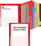 Tashkummy 360° Pivotable Project Organizer Binder, 3 Ring Binder by 360%C2%B0PivotableBinderNotebook