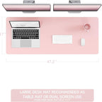 YSAGi Non-Slip Leather Desk Pad Long Size, Waterproof Laptop Computer Desk - Image 2