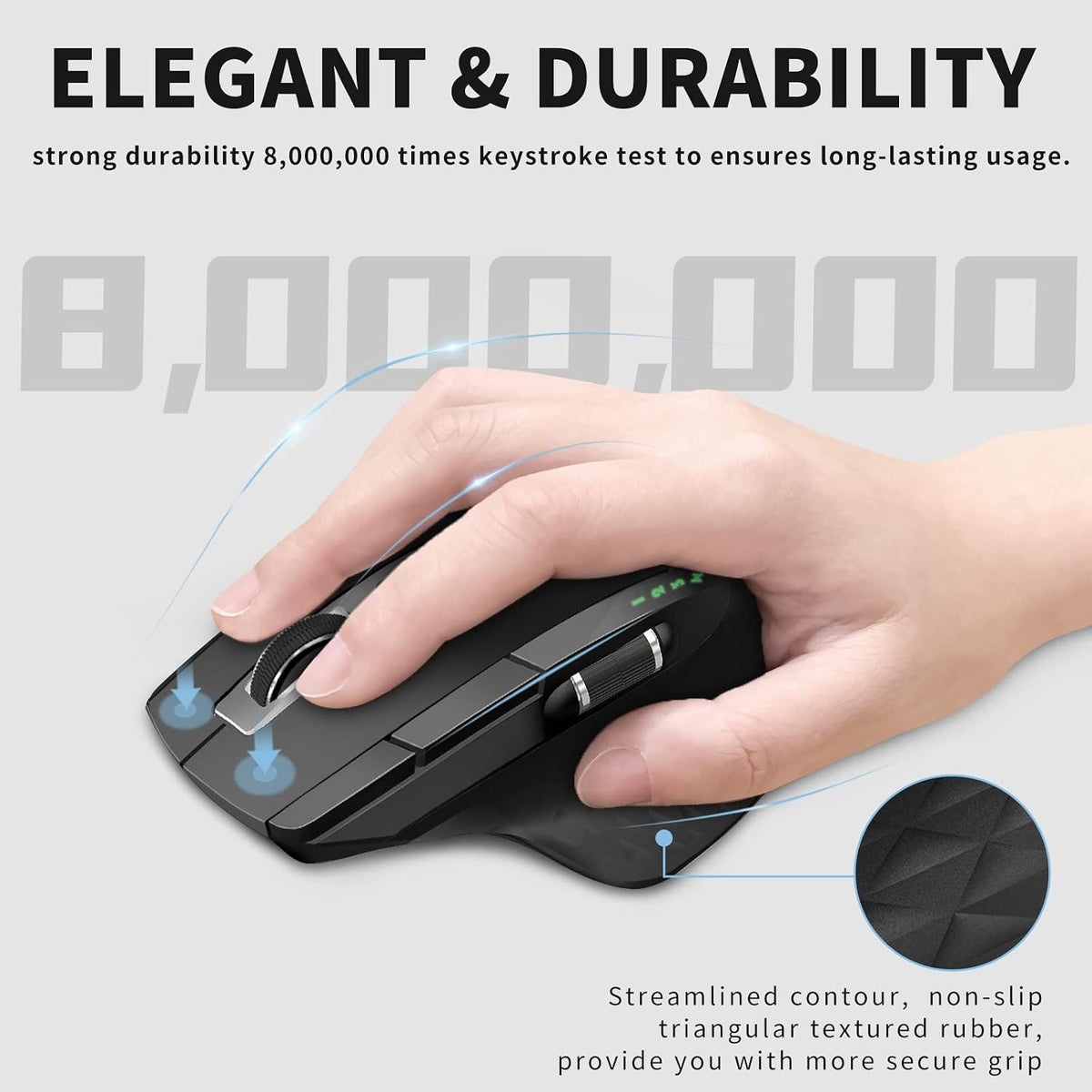 Rapoo Bluetooth Wireless Mouse, 4 Adjustable DPI Rechargeable, Multi-Device (...
