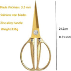 Large Ribbon Cutting Scissors, Heavy duty gold stainless steel scissors - Image 2