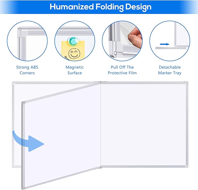 Magnetic Dry Erase Board 96 x 48 inches, Maxtek 4" x 8" Whiteboard - Image 3