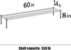 Regal Altair 14" Deep x 60" Wide x 8" Height 1-Tier Wire Shelving Kit | NSF - Image 3