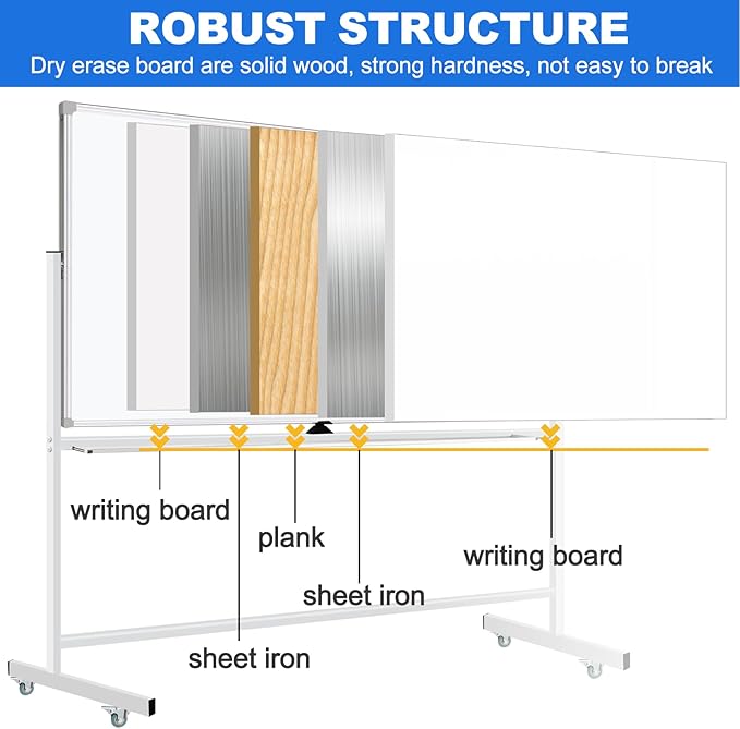 Max-officoo Magnetic White Board Dry Erase Whiteboard - Image 2