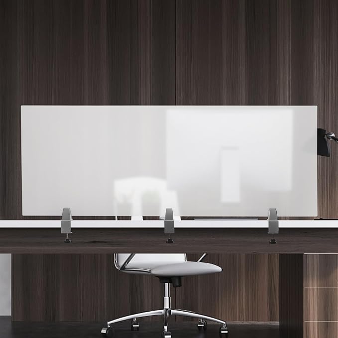 KONKENIE Acrylic Office Privacy Partition Indoor Desk Divider Guard Rectangle - Image 3