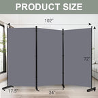 Room Divider 6FT Single Panel Privacy Screen, Portable Room Partitions and - Image 6