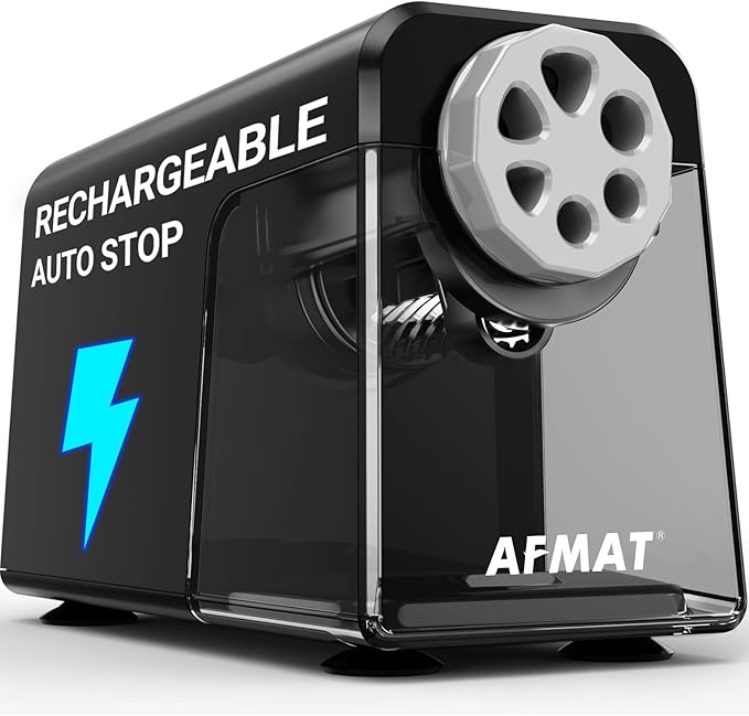 AFMAT 6-Hole Electric Pencil Sharpener by AFMAT