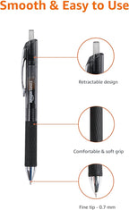 Amazon Basics Gel Pens Fine Point Smooth Writing Pens, Retractable, 12 Pack - Image 4