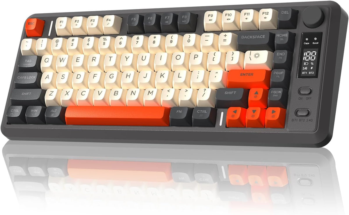 Free wolf M75 Wireless Gaming Keyboard Mechanical Feel Membrane - Dark Grey