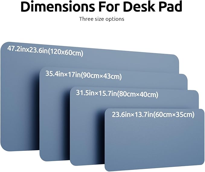 YSAGi Leather Desk Protector, Office Mat, Large Mouse Mat, Non-Slip PU Leather - Image 4