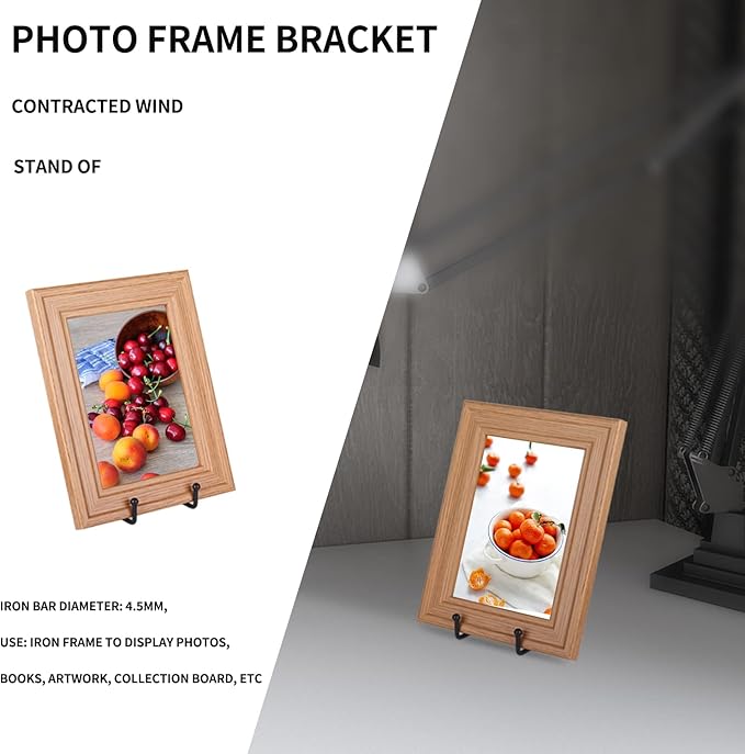Decolore 3 Pack 6 Inch Black Metal Display Stands Plate Holder Display Stands - Image 6