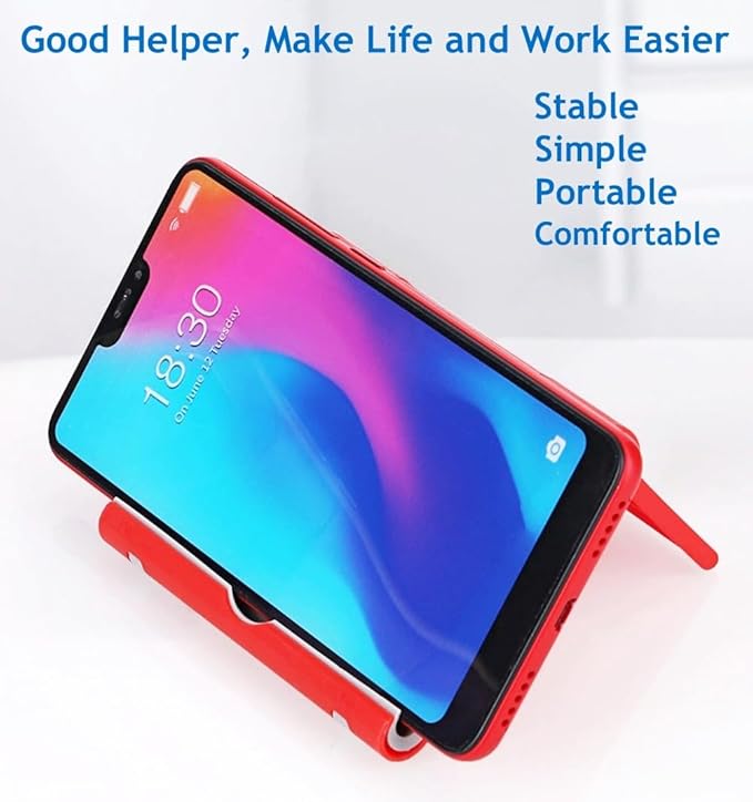 JUSDIQIR Cell Phone Stand for Desk Foldable Cell Phone Holder Desk Tablet - Image 6