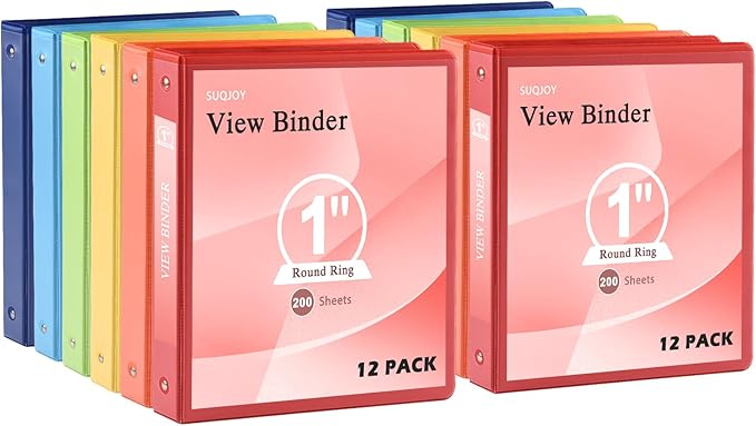 SUQJOY 1-inch 3 Ring Binder by SUQJOYOFFICE