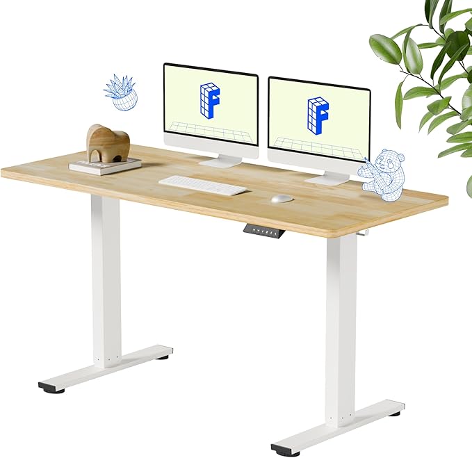 FLEXISPOT EN1 One-Piece Solid Wooden Standing Desk 55 x 24 Inches Height by FlexiSpot