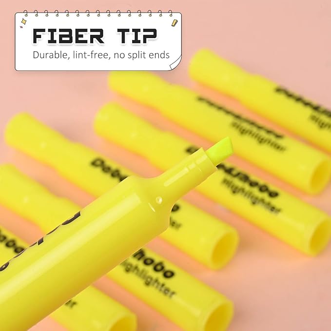 Dabo&Shobo Yellow highlighter, 24 Pack -bright color, chisel tip, - Image 5