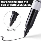 36 Pack Permanent Markers Fine Tip, School & Home, Waterproof, Smear-Proof - Image 5