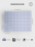 Bumusty Large Cork Board Alternative-47 x35 Felt Bulletin Board Tiles, - Image 2