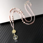 AIDSOTOU Lanyards for ID Badges and Keys, Natural Stone Beaded Teacher Lanyard - Image 4