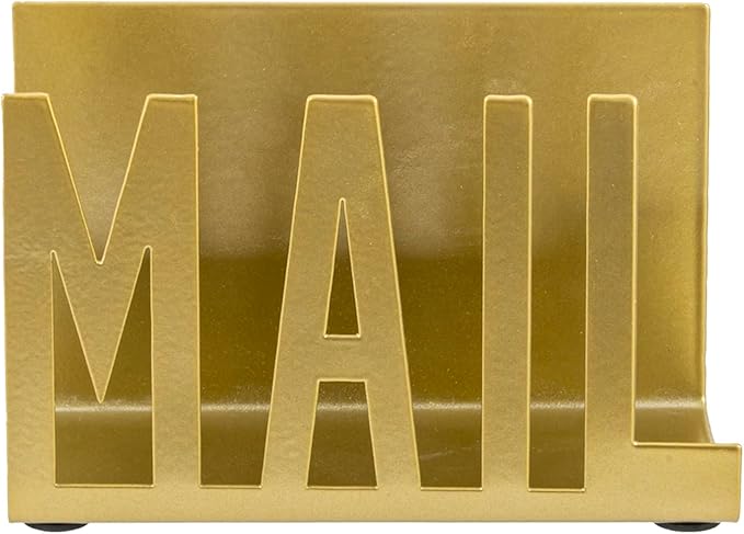 MyGift Mail Holder Organizer Countertop Modern Golden Metal - Image 6