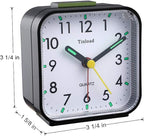 Tinload Small Battery Operated Analog Travel Alarm Clock Silent Non Ticking - Image 7