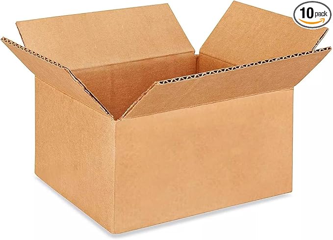 IDL Packaging - B-864-10 Small Corrugated Shipping Boxes 8"L x 6”W x 4"H - by IDLPackaging