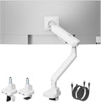monTEK Single Monitor Arm with USB, Mechanical Spring Monitor Arm