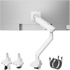 monTEK Single Monitor Arm with USB, Mechanical Spring Monitor Arm by monTEK