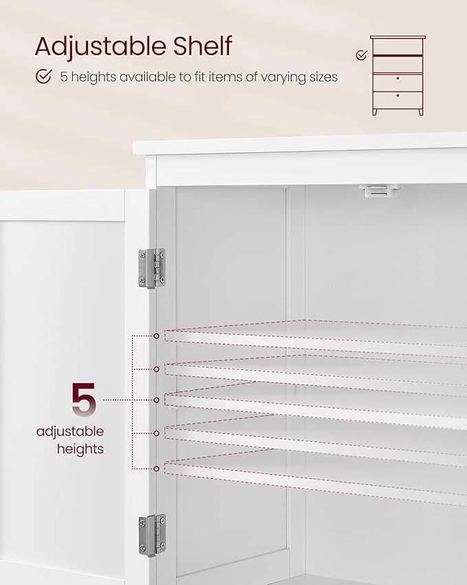 VASAGLE Floor Storage Cabinet, Freestanding Storage Unit - Image 6