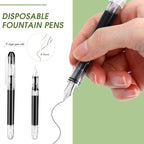 Crtiin 36 Pcs Disposable Fountain Pens, Back to School Quick Drying Ink Pen - Image 2